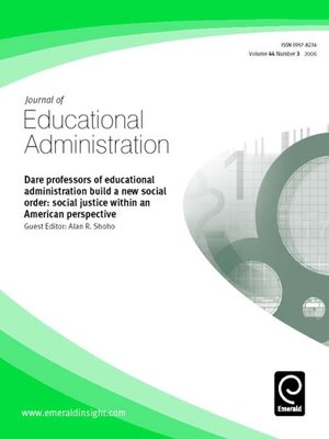 cover image of Journal of Educational Administration, Volume 44, Issue 3